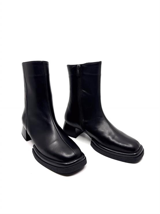 Rieo Siyah Deri Kadın Bot