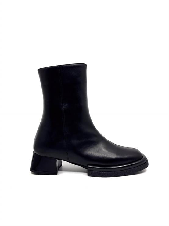 Rieo Siyah Deri Kadın Bot