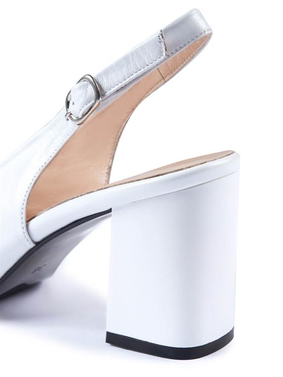 Rotte Beyaz Deri Kadın Topuklu Ayakkabı