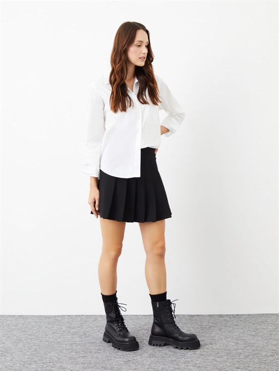 Seseo Siyah Deri Kadın Bot