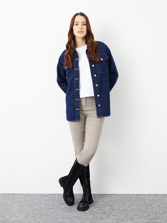 Simi Siyah Deri Siyah Süet Kadın Çizme