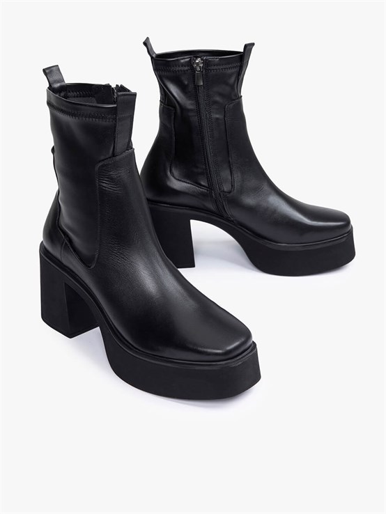 Stanle Siyah Deri Kadın Bot