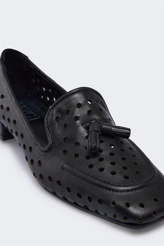 Vary Siyah Deri Kadın Loafer