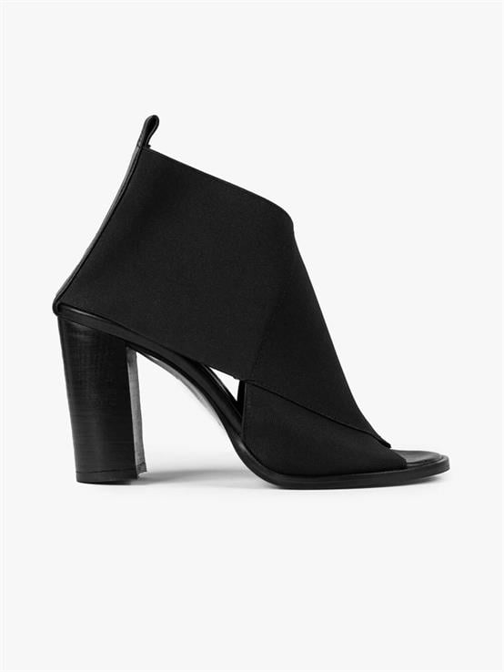 Vive Siyah Lastik Kadın Topuklu Ayakkabı