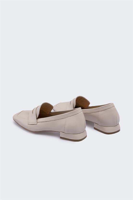 Wilena Bej Deri Kadın Loafer
