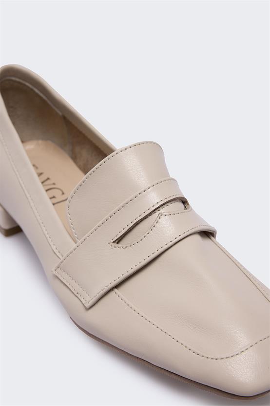 Wilena Bej Deri Kadın Loafer