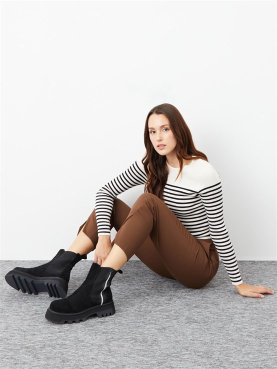 Yael Siyah Süet Kadın Bot