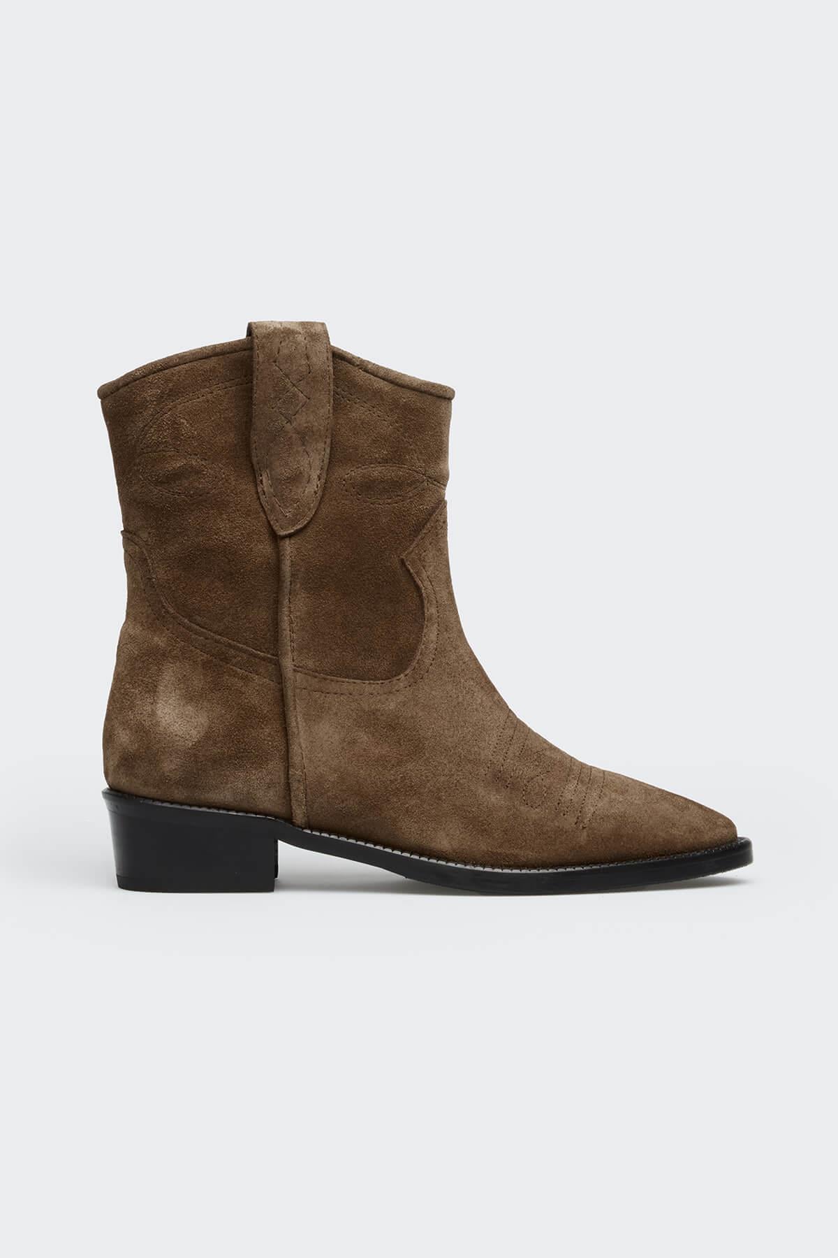 Ause Olive Süet Kadın Bot