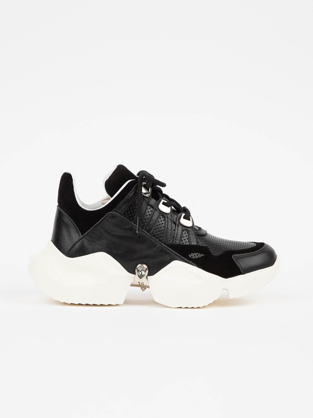 Eire Siyah Deri Kadın Sneaker