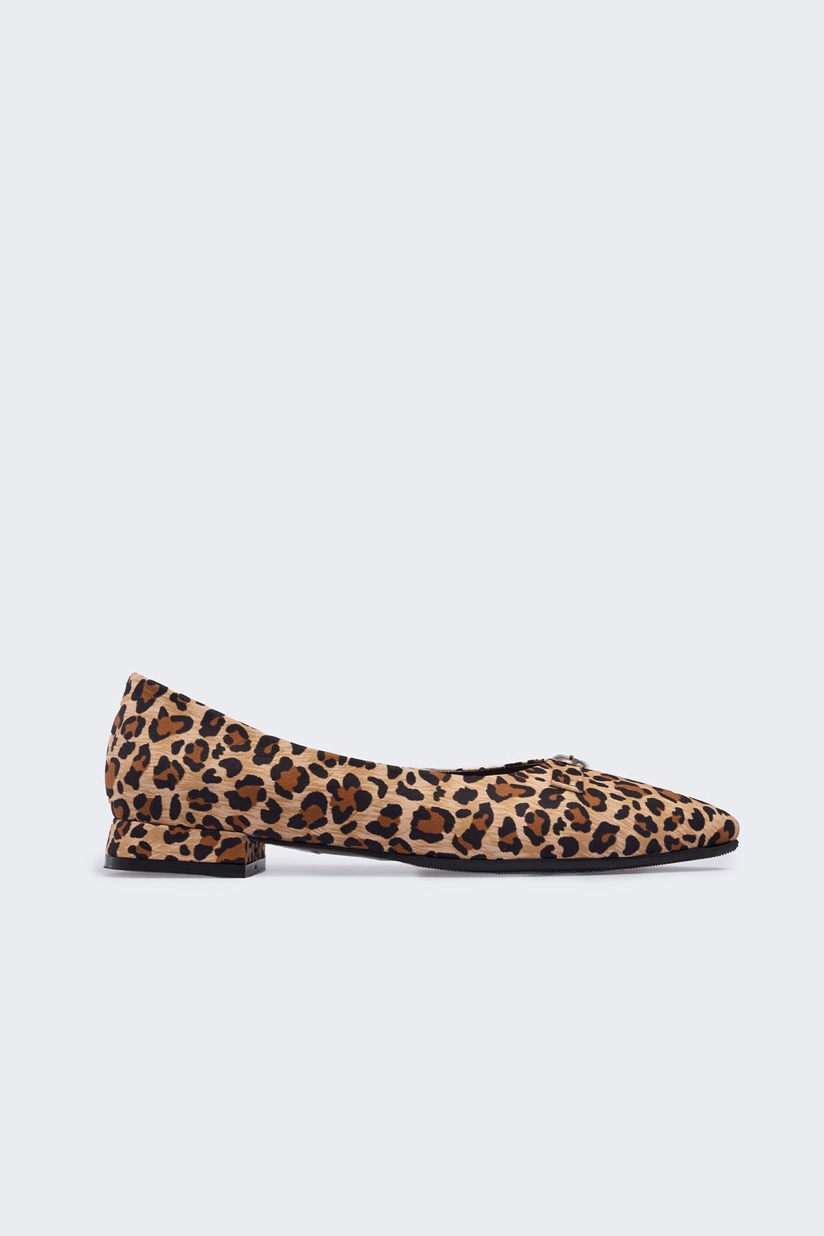 Fobel Leopar Süet Kadın Babet