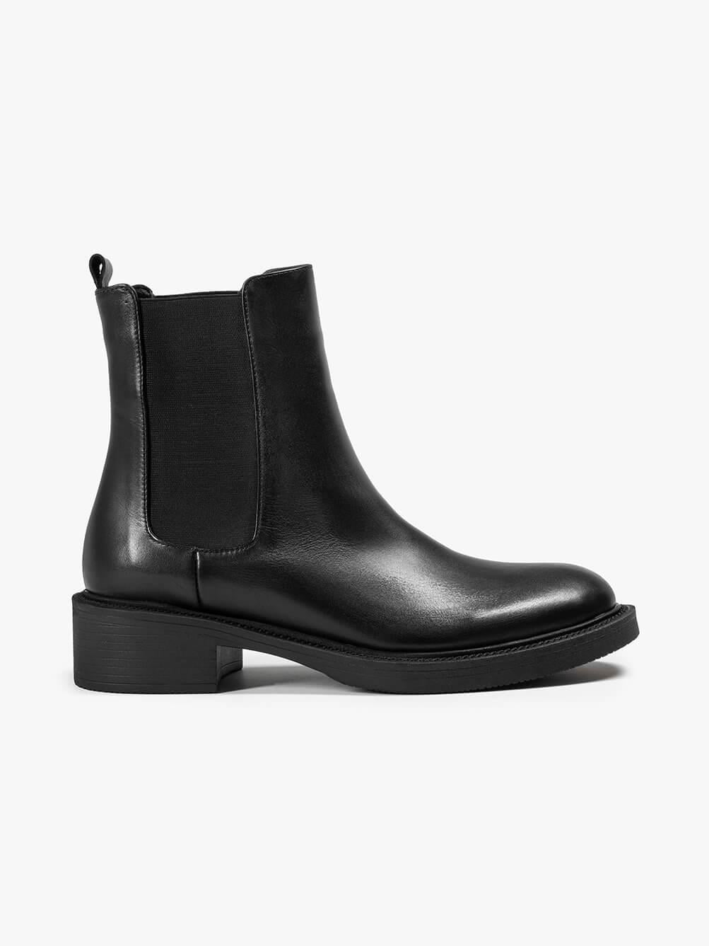 Fura Siyah Deri Kadın Bot