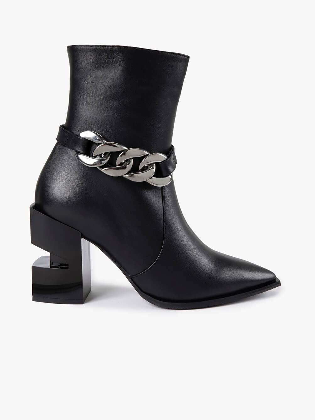 Lison Siyah Deri Kadın Bot