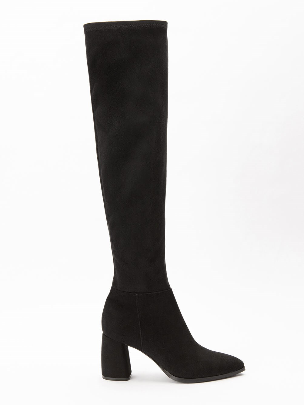 Meril Siyah Süet Streç Çizme