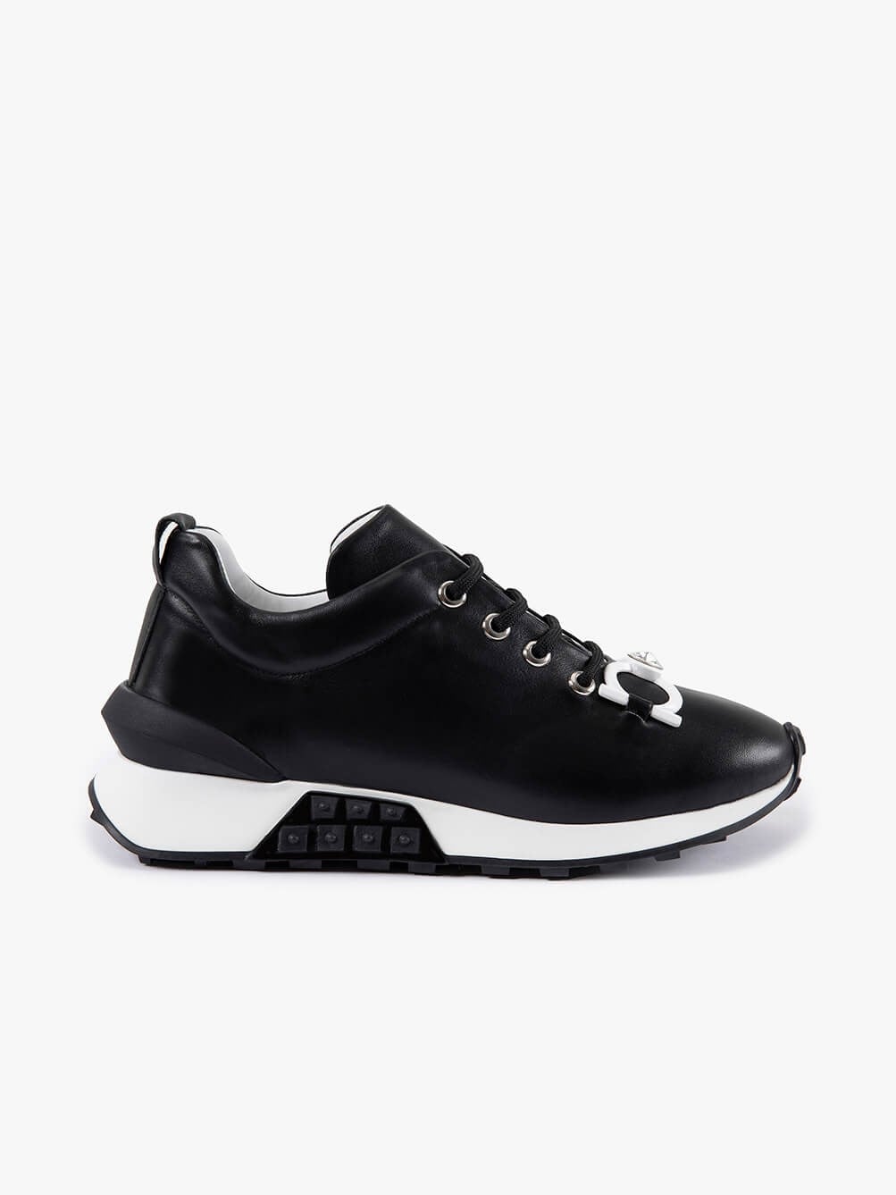 Raia Siyah Deri Kadın Sneaker