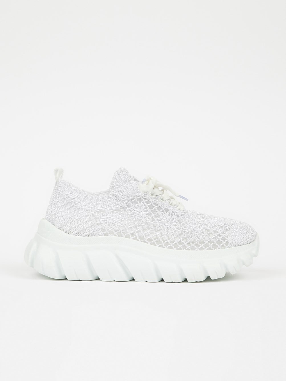 Sefia Beyaz Örgü Kadın Sneaker 