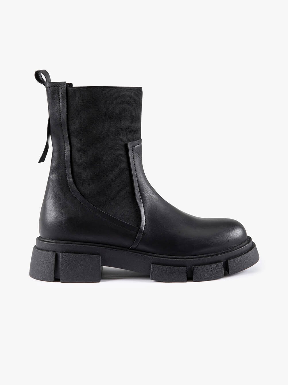 Siane Siyah Deri Kadın Bot