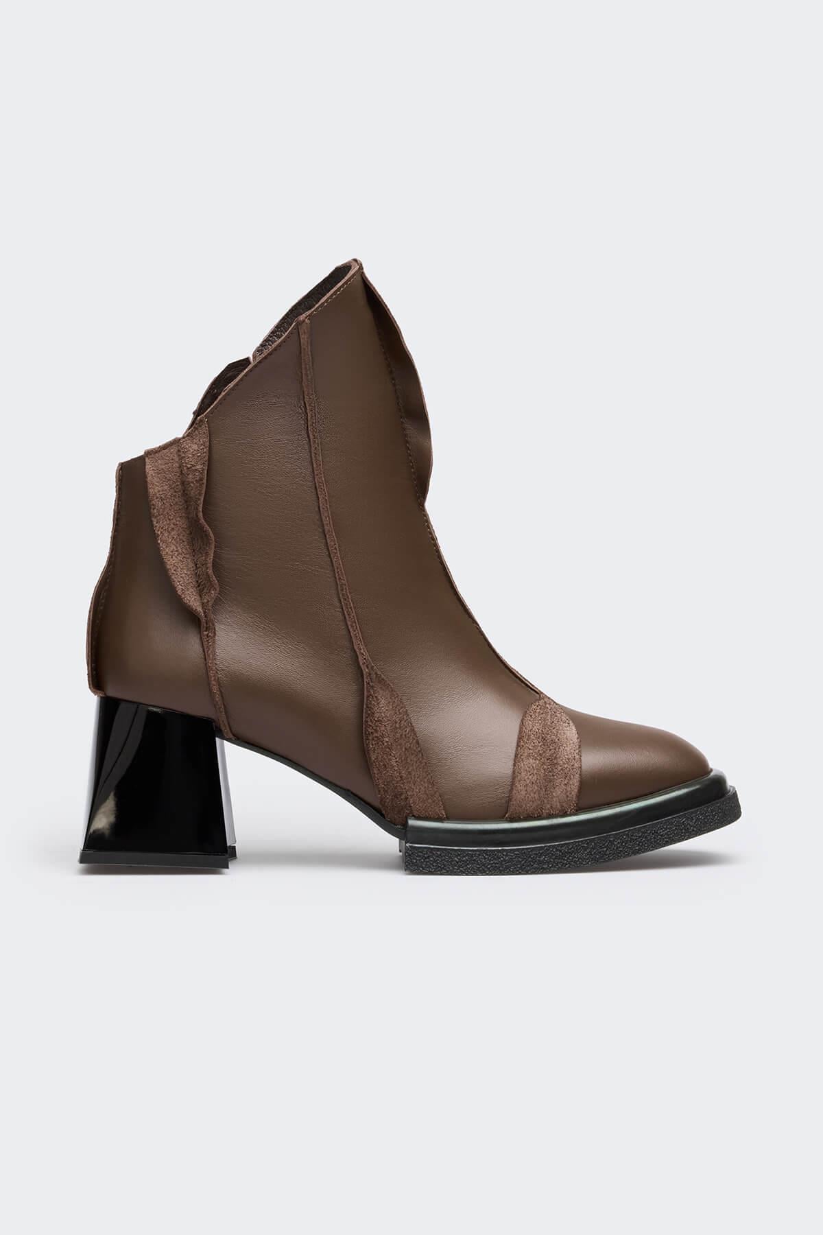 Viau Soft Kahve Deri Kadın Bot