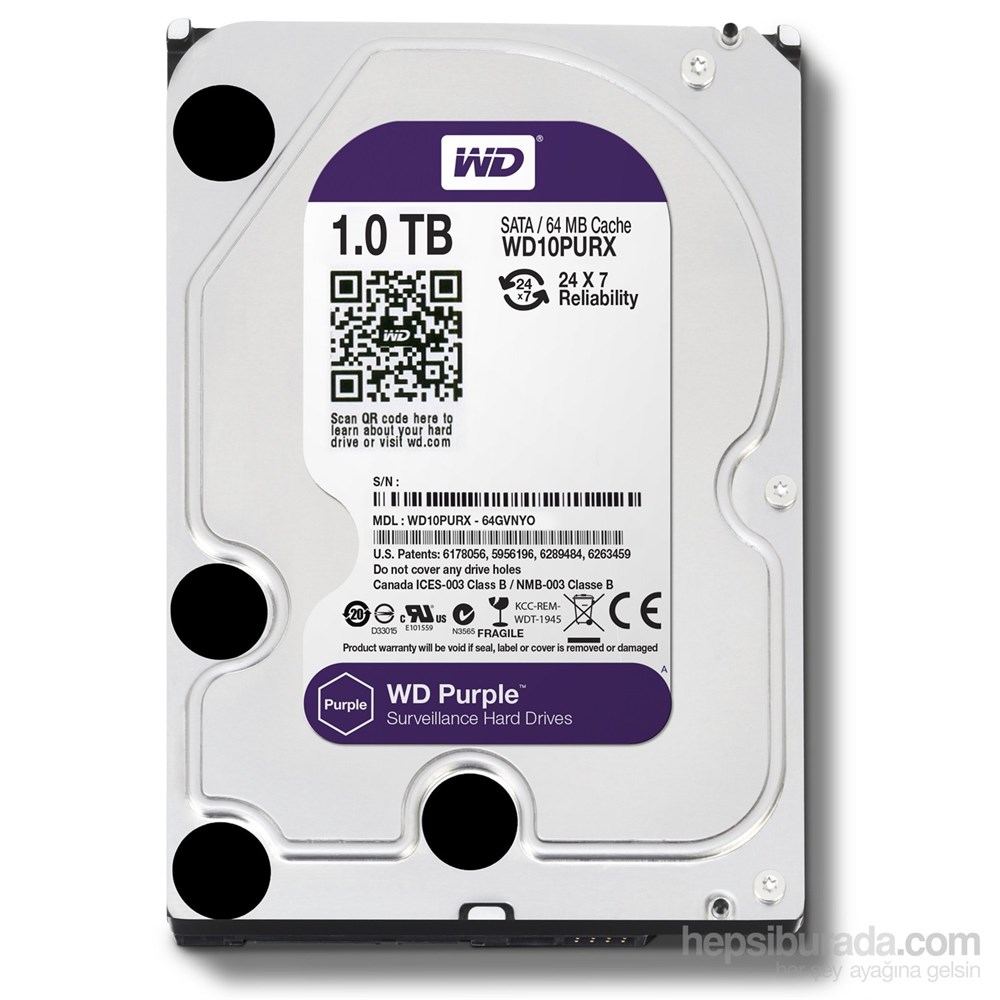 1 TB Western Digital Sata 3.0 64Mb 3,5