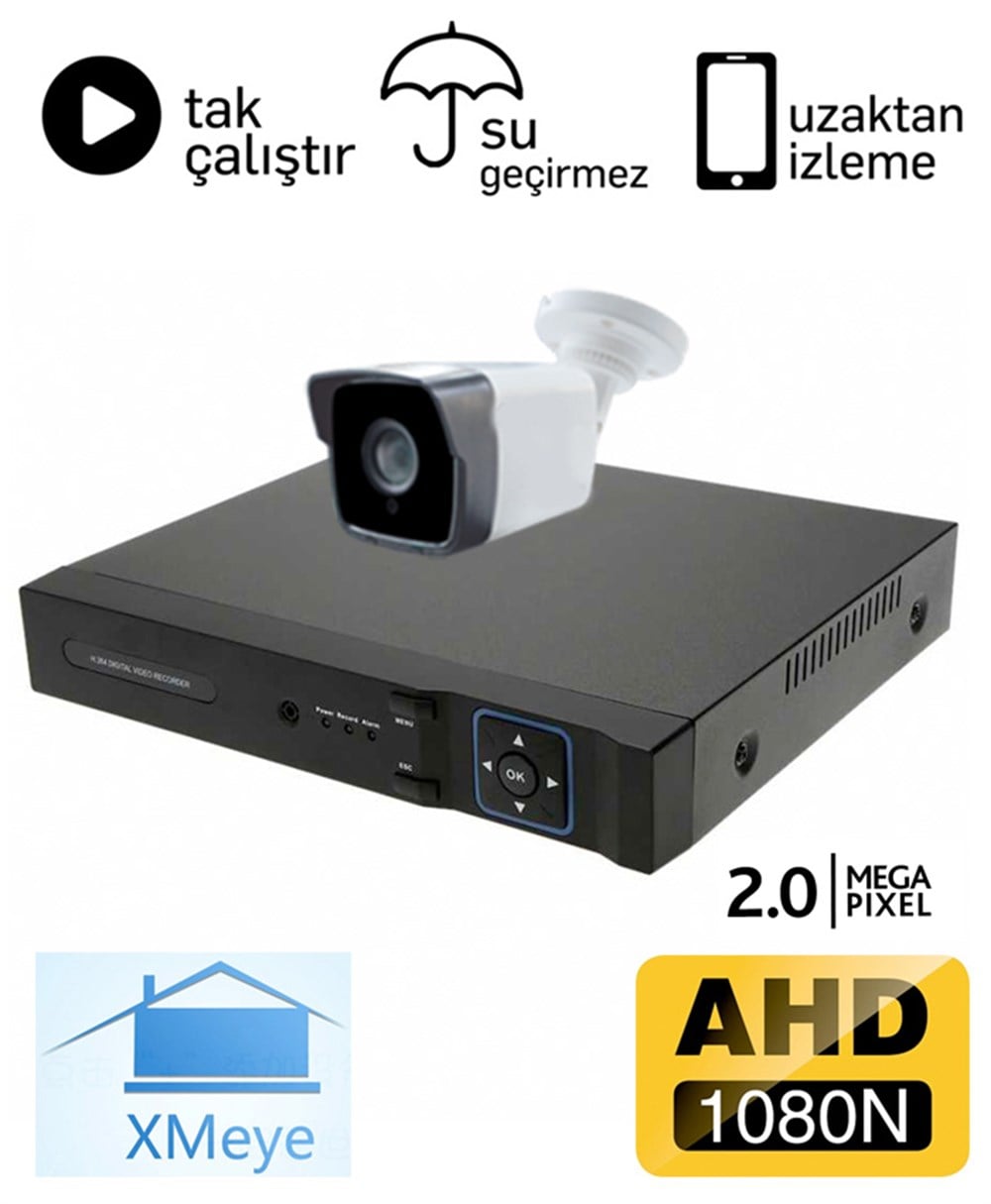 BegasPro 1036 1 Kameralı 2.0mp AHD Güvenlik Sistemi Paketi - P209