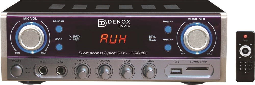 DENOX DXV-LOGIC 502 100V 2 BÖLGELİ MİKSER AMFİ