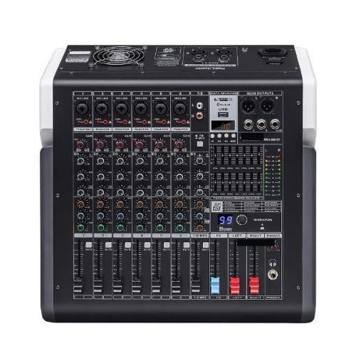 DJ PRO 808P 8 KANALLI 2x450 WATT 99 EFEKTLİ ANFİLİ MİKSER