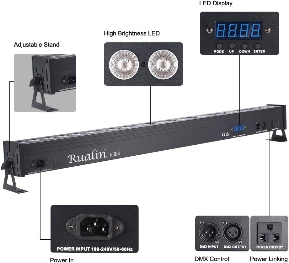 DJ PRO BAR-24 24PCS 80 WATT WALL WASHER LED IŞIK/DMX/SOUND/AUTO