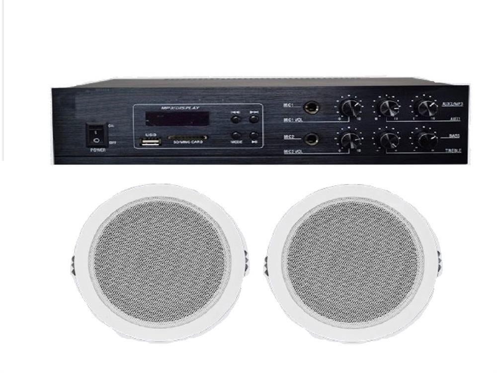 EKO 80 WATT HAT TRAFOLU ANFİ VE TAVAN TİPİ HOPARLÖR HAZIR PAKET-4