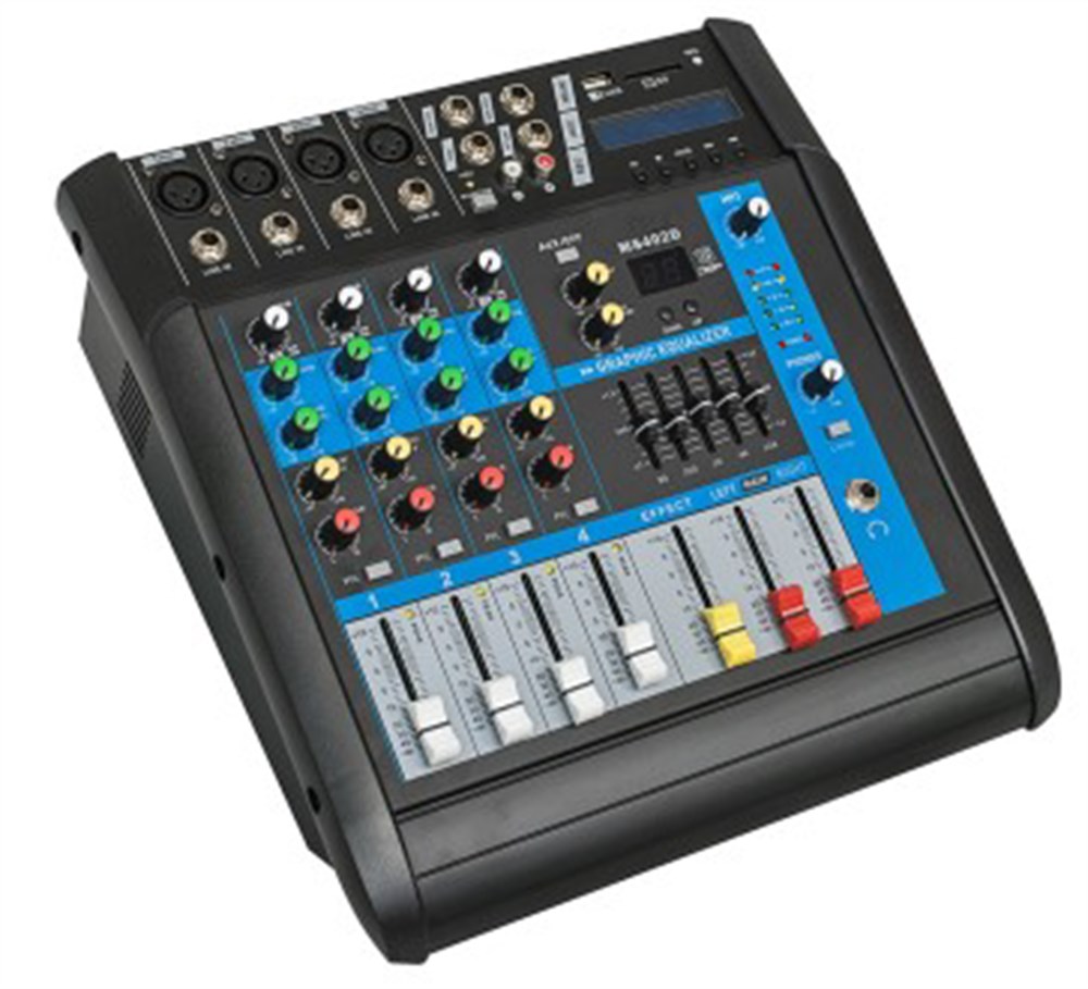 GLOBE ACOUSTIC GPM504 4 KANALLI 2x250W POWER MİKSERİ