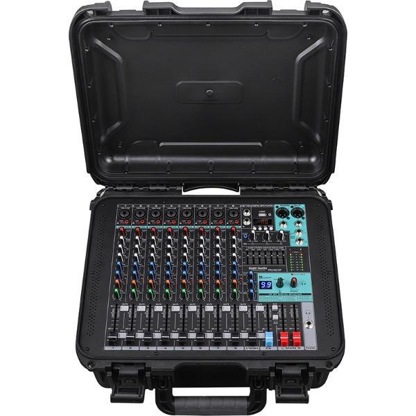 GOLD AUDIO PRO-M210P 10 KANALLI 2X350W TAŞIMA CASELİ ANFİLİ MİKSER