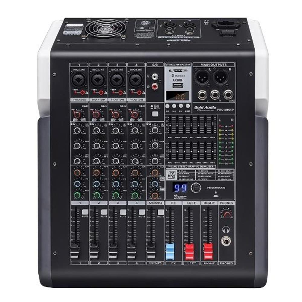 DJ PRO DM-806P 6 KANALLI 2x350 WATT 99 EFEKTLİ ANFİLİ MİKSER