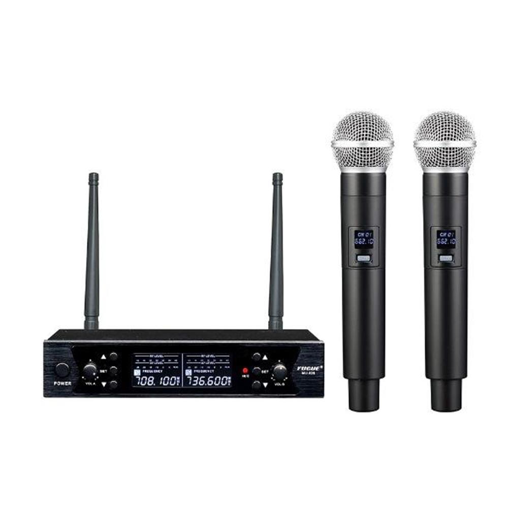 GOLD AUDIO U-636EE ÇİFT EL  2X100 KANALLI DİGİTAL TELSİZ MİKROFON