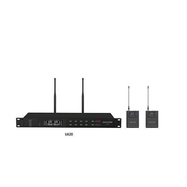 GOLD AUDİO U620 YY 200 KANAL ÇİFT YAKA UHF KABLOSUZ MİKROFON