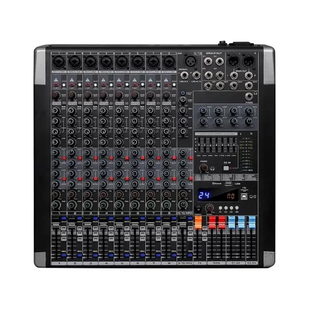 KLANGMEİSTER M10-PRO 10 KANALLI 24 DSP EFEKTLİ 4 AUXLU DECK MİKSER