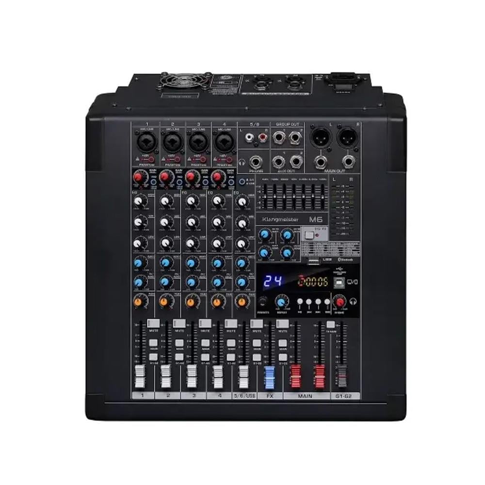 KLANGMEİSTER M6 6 KANALLI 24 DSP EFEKTLİ ÇİFT AUXLU DECK MİKSER