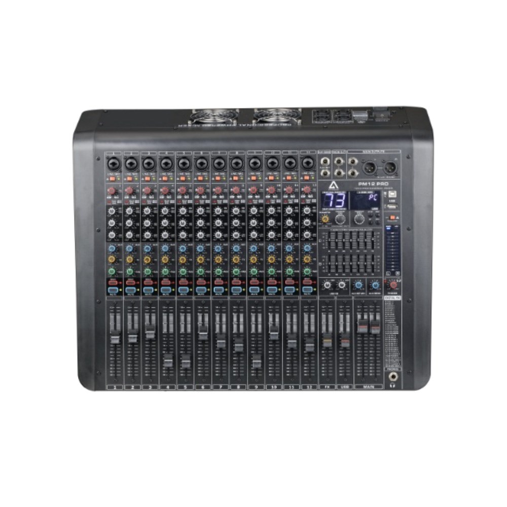 KLANGMEİSTER PM-12 PRO 12 KANALLI 2X1000W TEK AUXLU 99 DSP EFEKTLİ ANFİLİ MİKSER