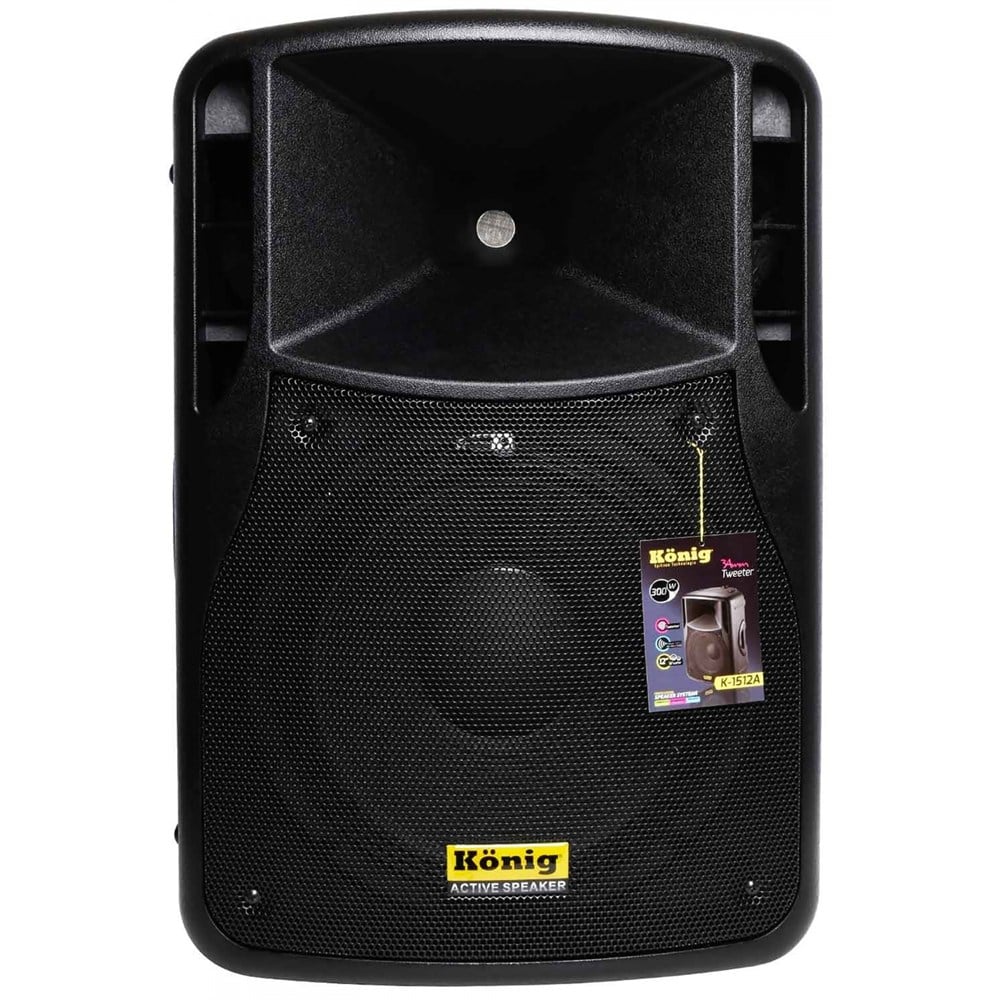 KÖNİG K-1512A 12İNÇ 30CM 300 WATT AKTİF HOPARLÖR