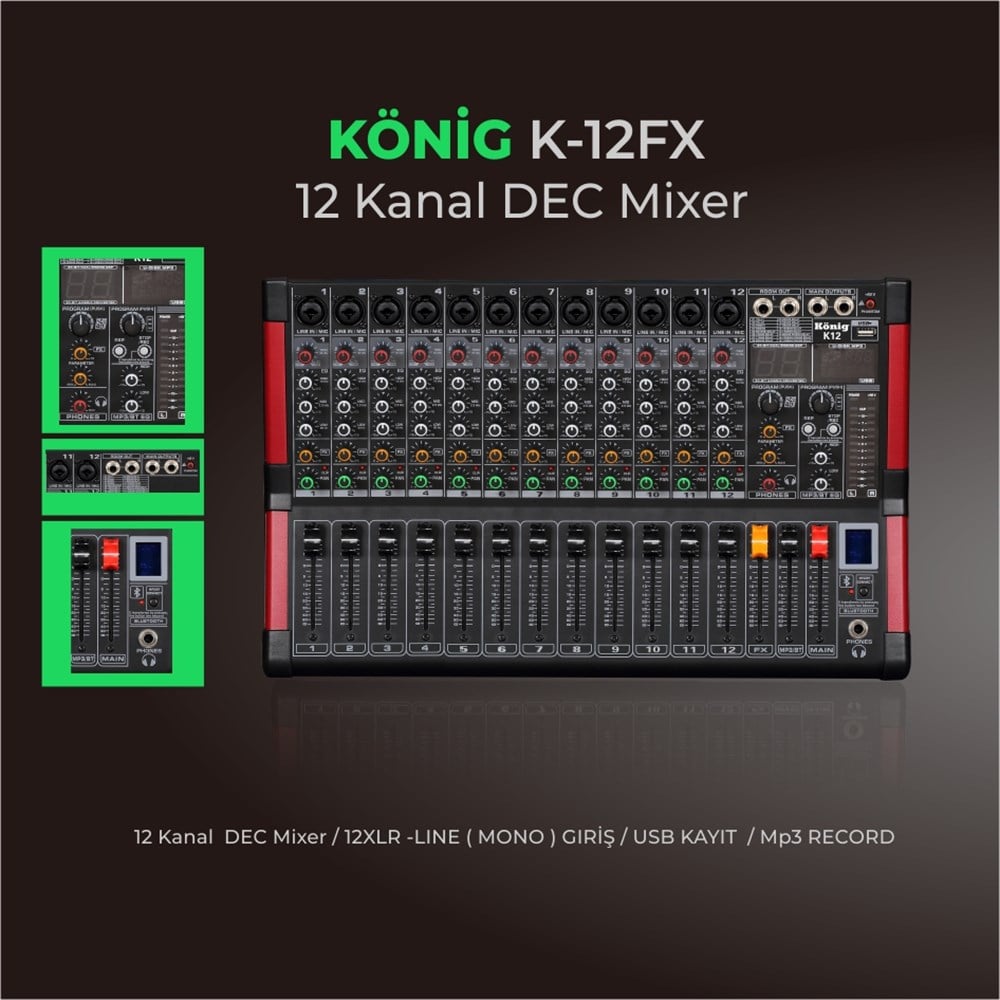 KONİG K12 FX DECK MIKSER