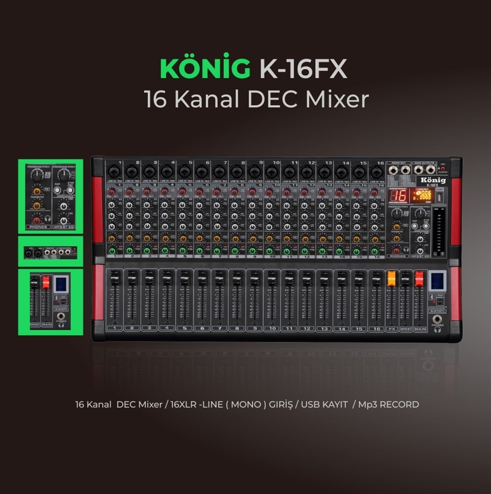 KONİG K16 FX DECK MIKSER