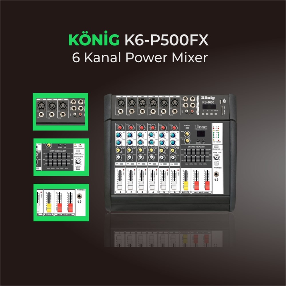 KONİG K6 P500 FX POWER MIKSER