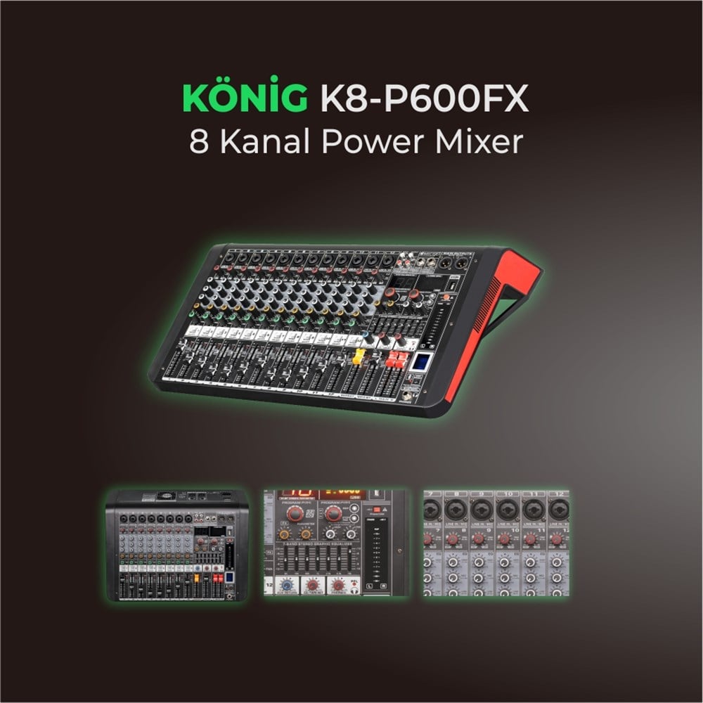 KONİG K8 P600 FX POWER MIKSER