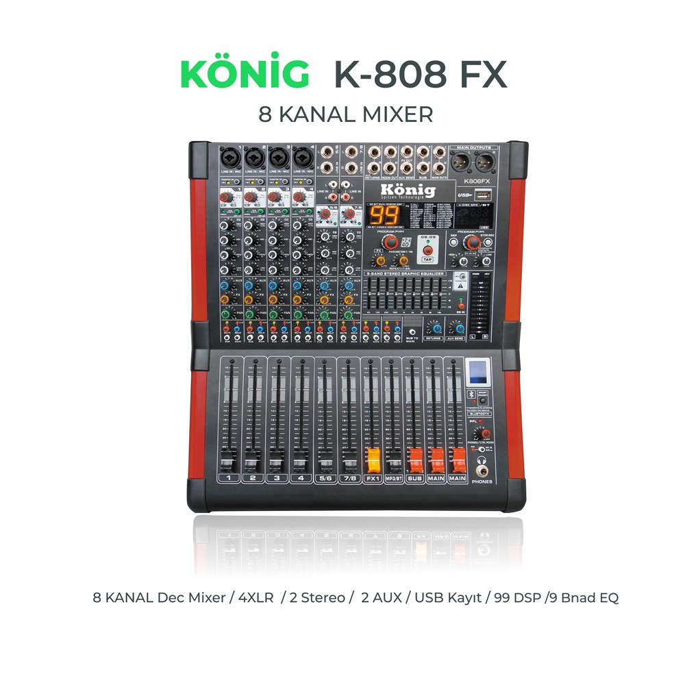 KONİG K808 FX DECK MIKSER
