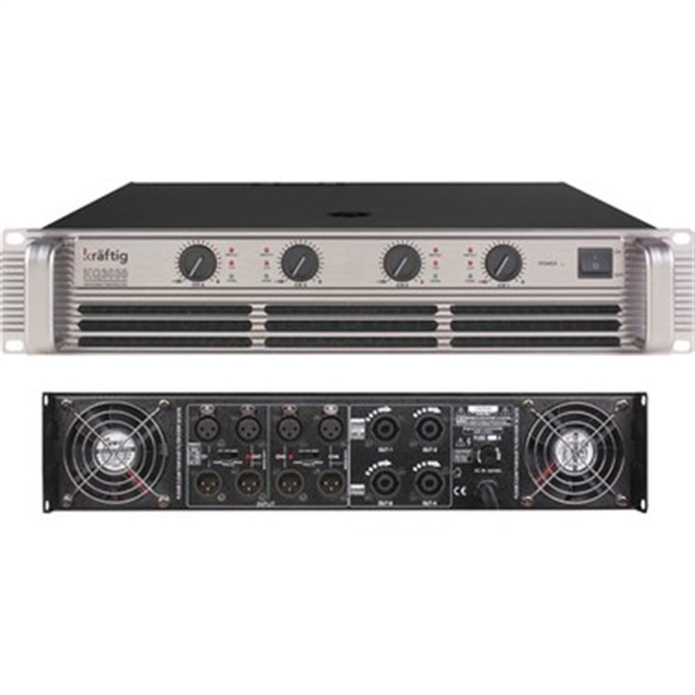 KRAFTIG KQ3000 4x450W-2Ω/4x300W-4Ω/4x200W-8Ω POWER ANFI