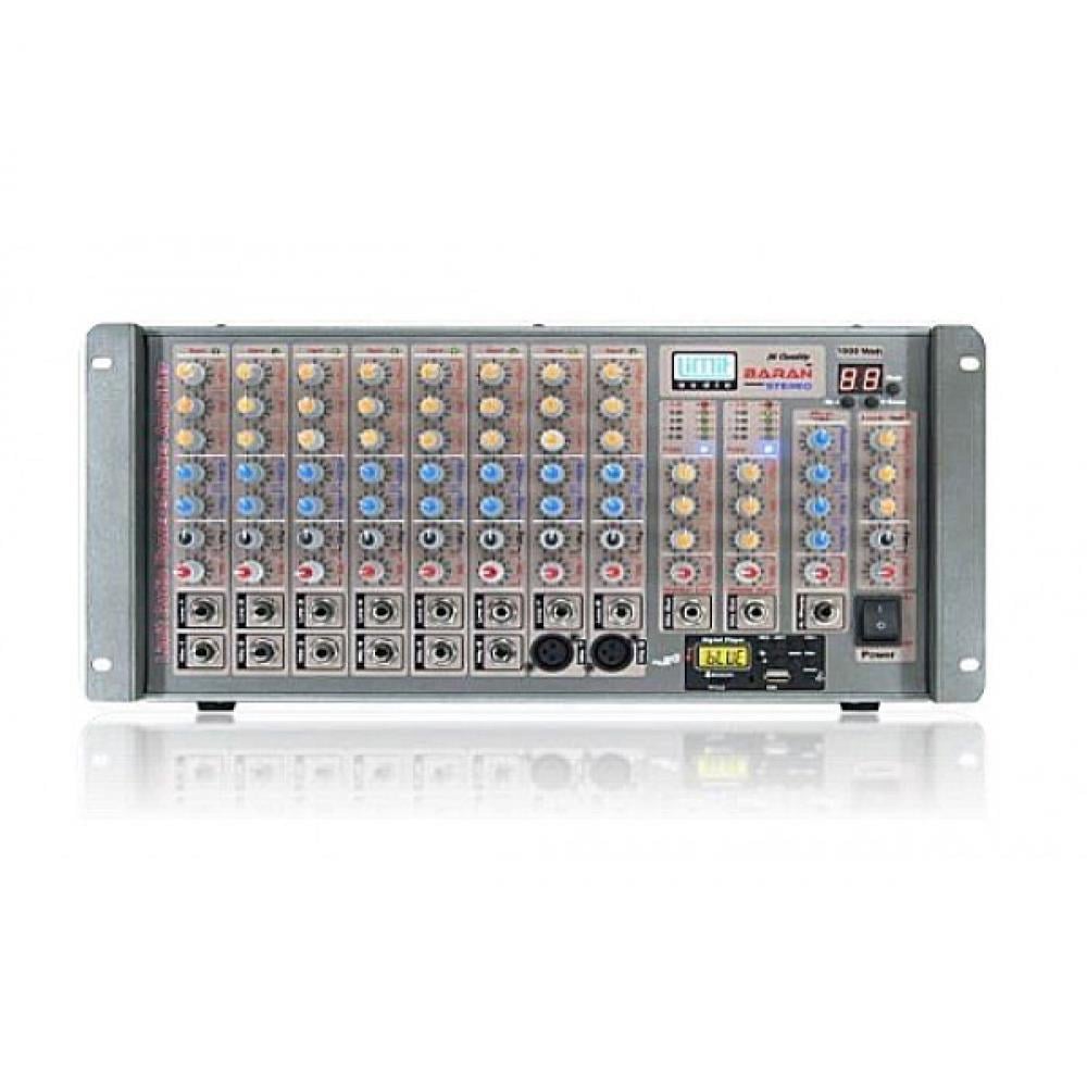 LİMİT AUDİO BARAN M350 1TR +150 6 GİRİŞLİ ÇİFT 100 DSP EFEKTLİ 2X350W +150W TRAFOLU ANFİLİ MİKSER