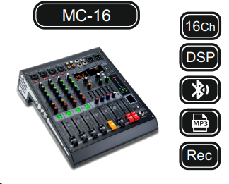 MACHTIG MC-16 16 MONO MİK. GİRİŞ DECK MİKSER