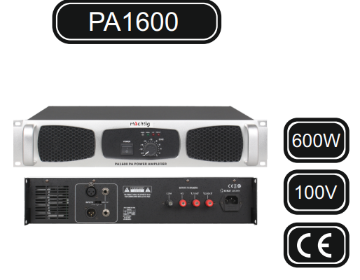 MACHTİG PA1600 600W 100V MİKSER AMPLİFİKATÖR