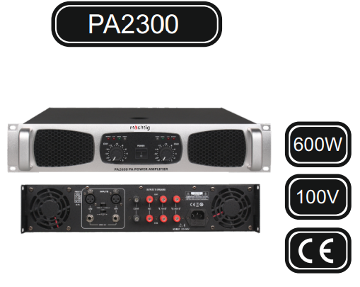 MACHTİG PA2300 2x300W 100V MİKSER AMPLİFİKATÖR
