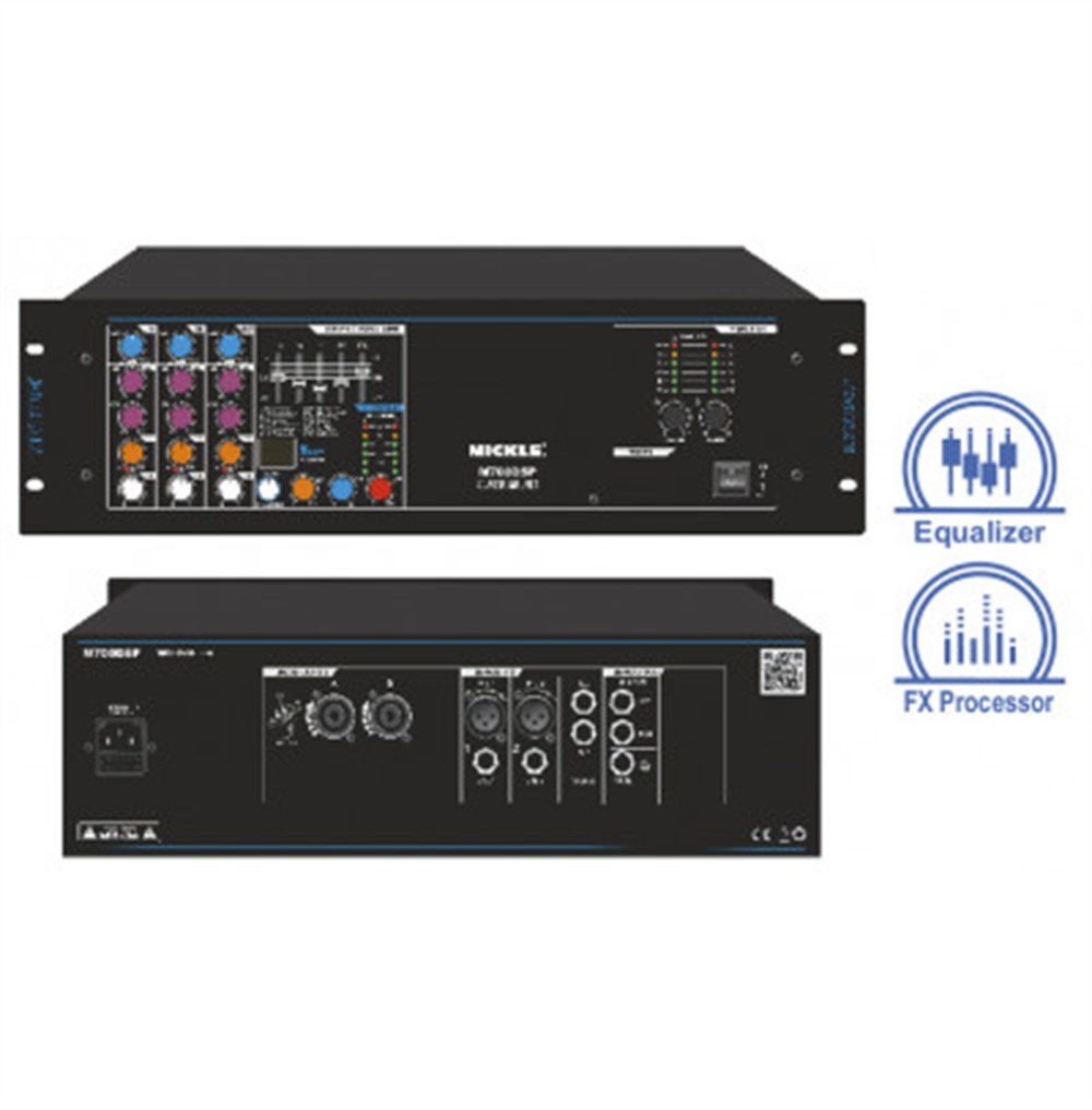 MİCKLE M1300DSP 2X600 WATT REVERBLİ ANFİ MİXER