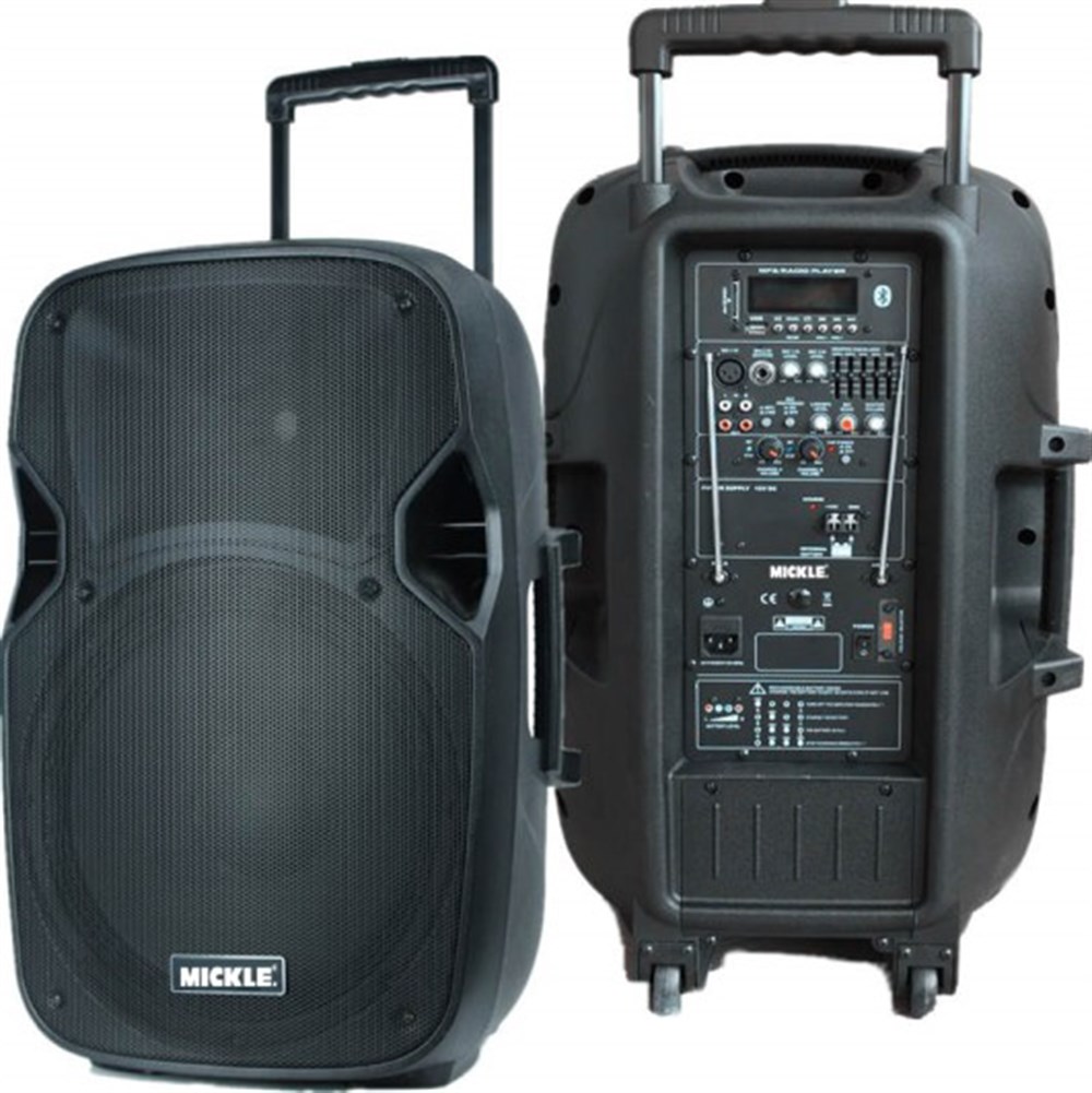 MİCKLE MP-1230 15İNÇ (38 CM) 300 WATT AKTİF TAŞINABİLİR HOPARLOR