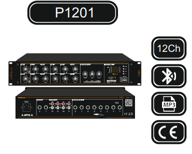 MİCKLE P1201 12 KANAL PREAMPLİFİER