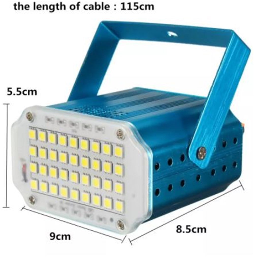 MİNİ RGB 36 LED RENKLİ SESE DUYARLI STROBE IŞIK